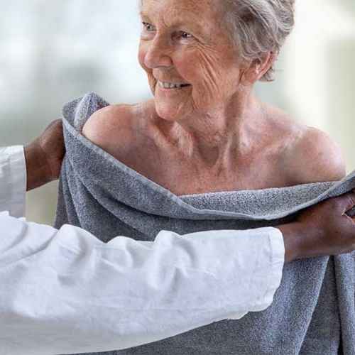 bathing senior bathing senior